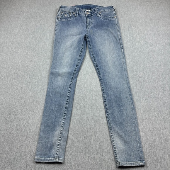 True Religion Denim - True Religion Jeans Womens 29 (30X30) Blue Super Skinny Light Wash Denim Stretch